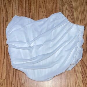 Elegant White Corset with Zipper Top